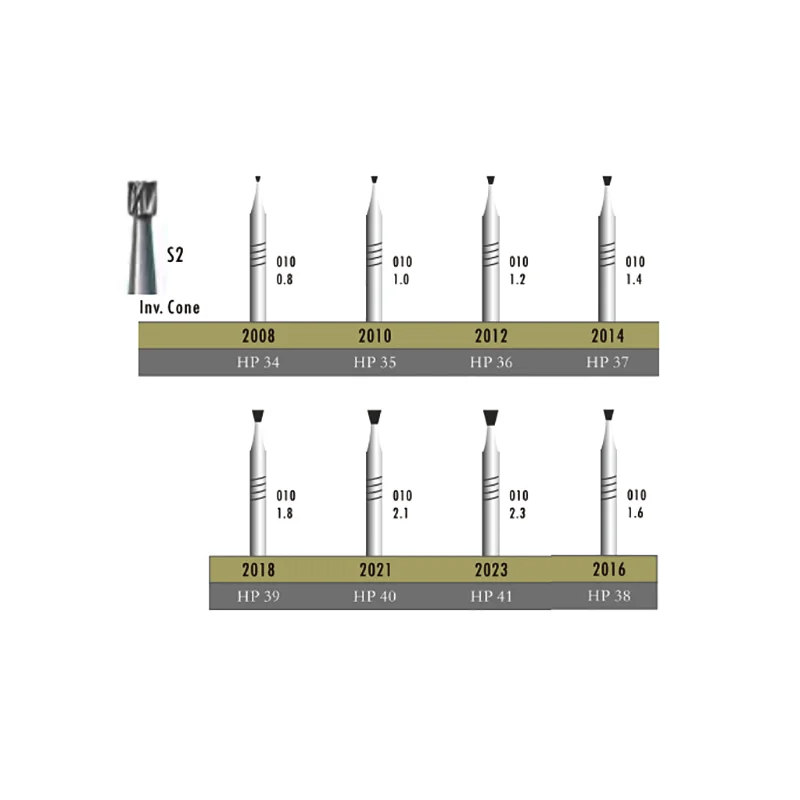 Dental Tungsten Carbide Burs . HP Round Cylinder Taper Shape Dentistry Drill Bits Materials Laboratory Tools for Technician,1 pc