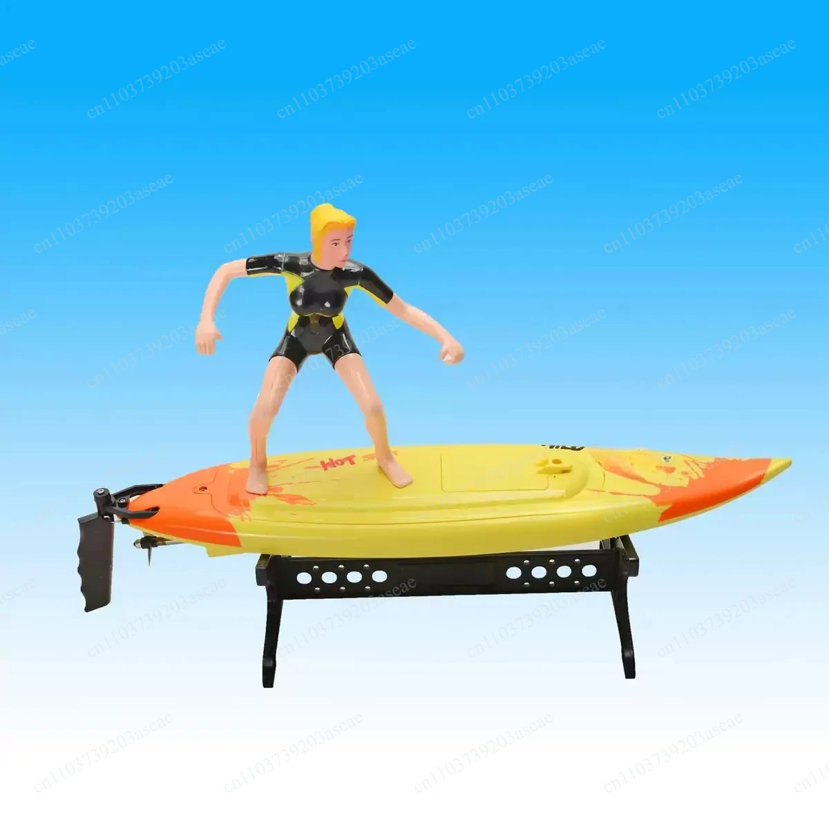 Simulated Surfboard with Surfer RC Model Remote-Controlled Surfboard with Mini Figure Includes Servo Accessories
