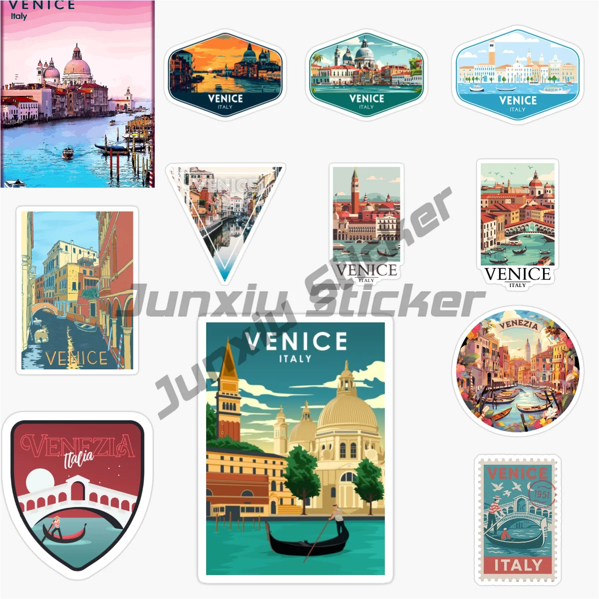 

Venice Italy Famous Tourist Scenery Car Sticker Vinyl Self-adhesive Decorative Decal