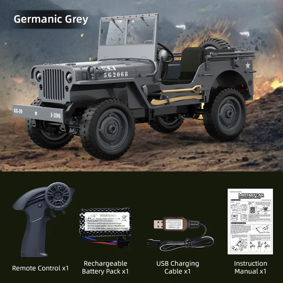 

JJRC C8815 детали Радиоуправляемый автомобиль 1941 JEEP WILLYS 2,4 г 4wd RTR Гусеничный альпинистский вес Военный грузовик Внедорожник Игрушка в подарок для детей