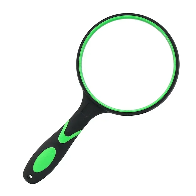 

Handle Magnifying Glass 3X Handheld Handheld 100 mm Magnifying Lens Non-slip Students Reading Magnifier Soft Handle Old People