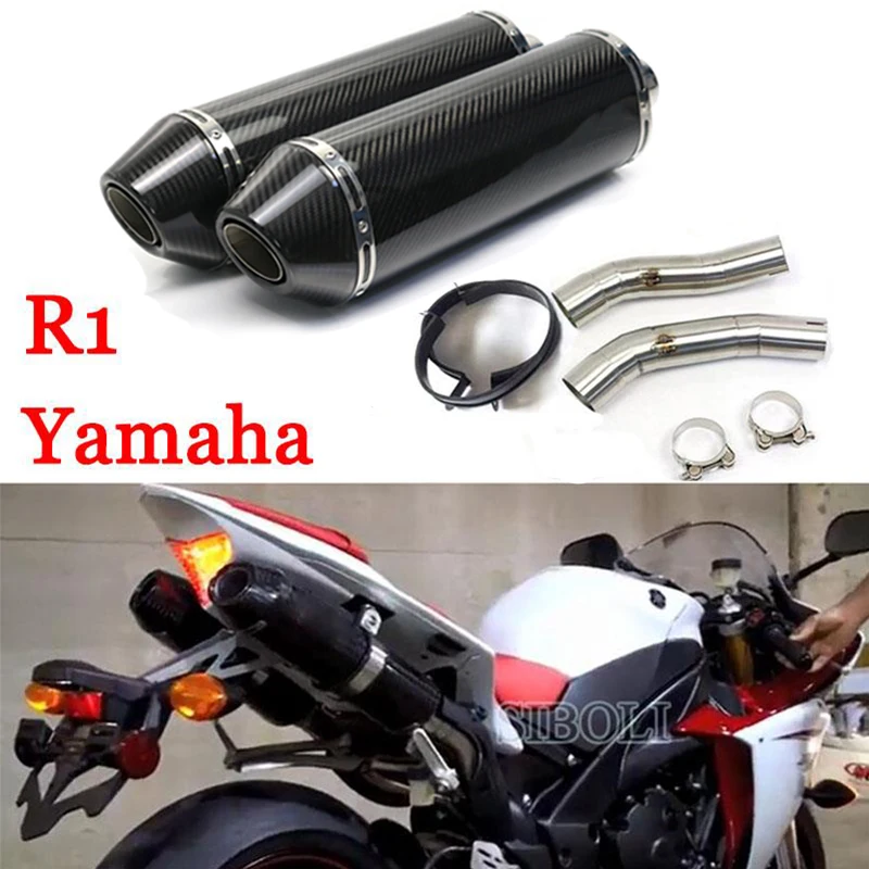 R1 Motorcycle Exhaust System For Yamaha R1 2004 2005 2006 2007 2008 2009 2010 2011 2012 2013 2014 Muffler