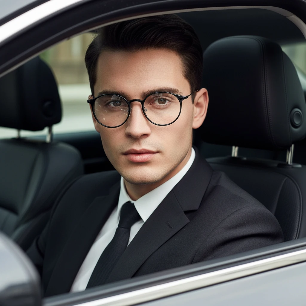Ultra-light Retro Round Frame Glasses For Square Face Glasses For Driving Car Glasses9536