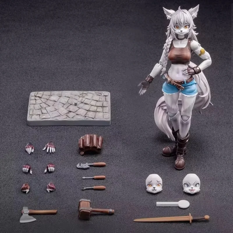 

Lado Toys Era-001 1/12 Scale Cute Repairman Fox Girl Dress Up Liya Female Soldiers Full Set 6inch Action Figure Doll Collection