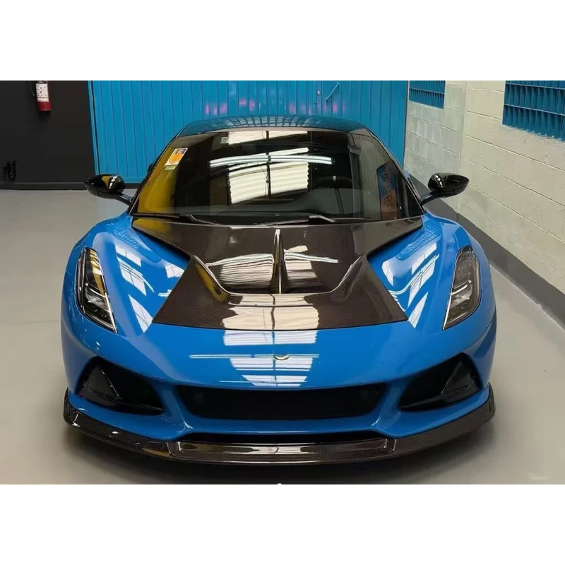 High-Quality V-Style Dry Carbon Fiber Front Hood Body Kit Fit for Lotus Emira 2021-2024 Exterior Mod Parts