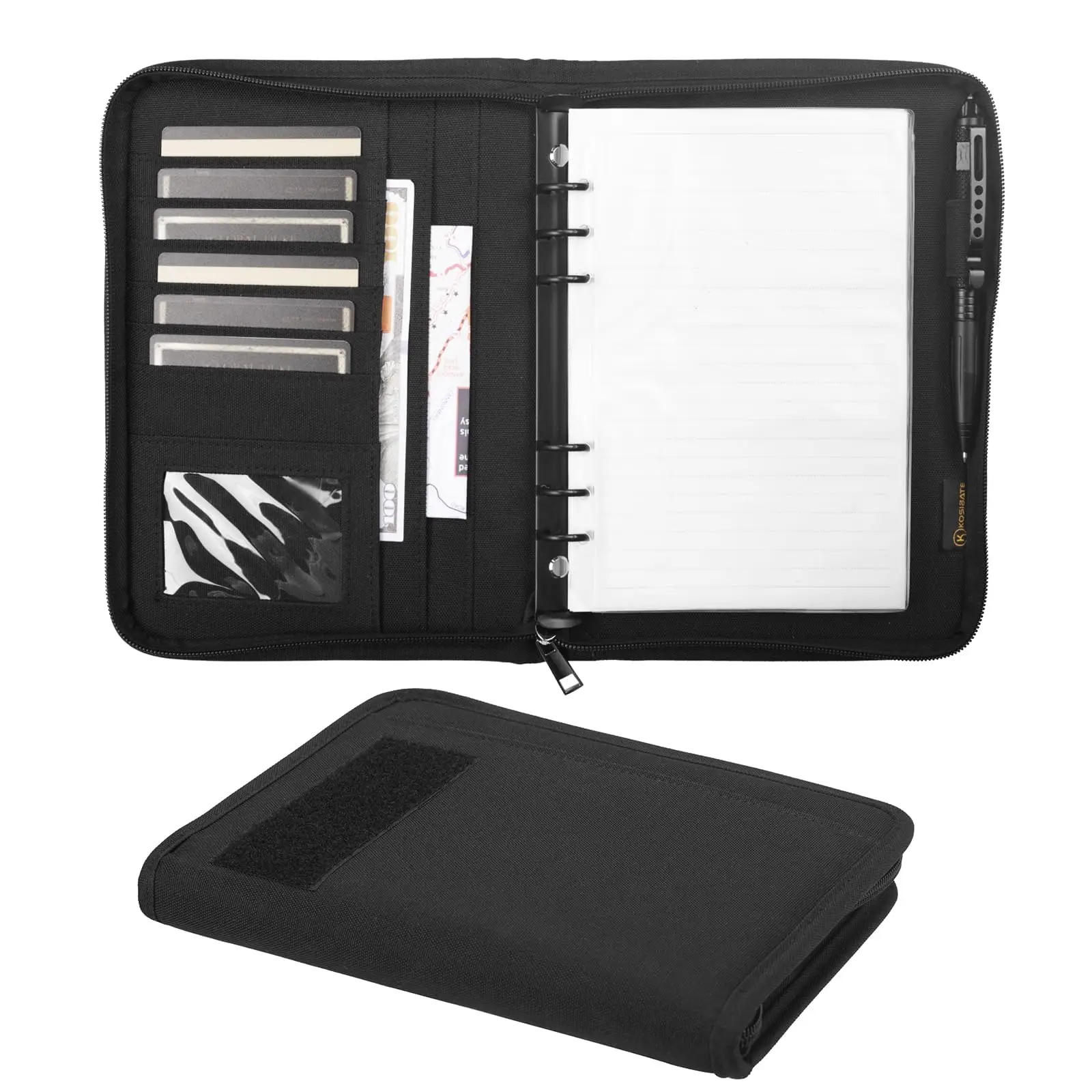 Padfolio Ring Binder with 80 Sheets 160 Pages of Loose-Leaf 