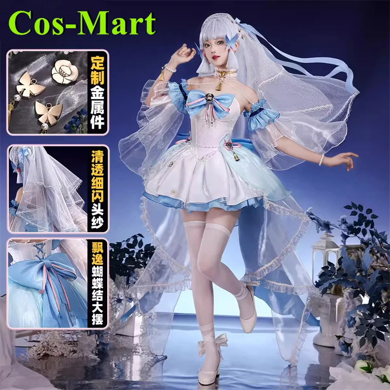 Cos-Mart Game Genshin Impact Cos Kamisato Ayaka Cosplay Costume A Confession Overture Dress Party Role Play Clothing Everyday