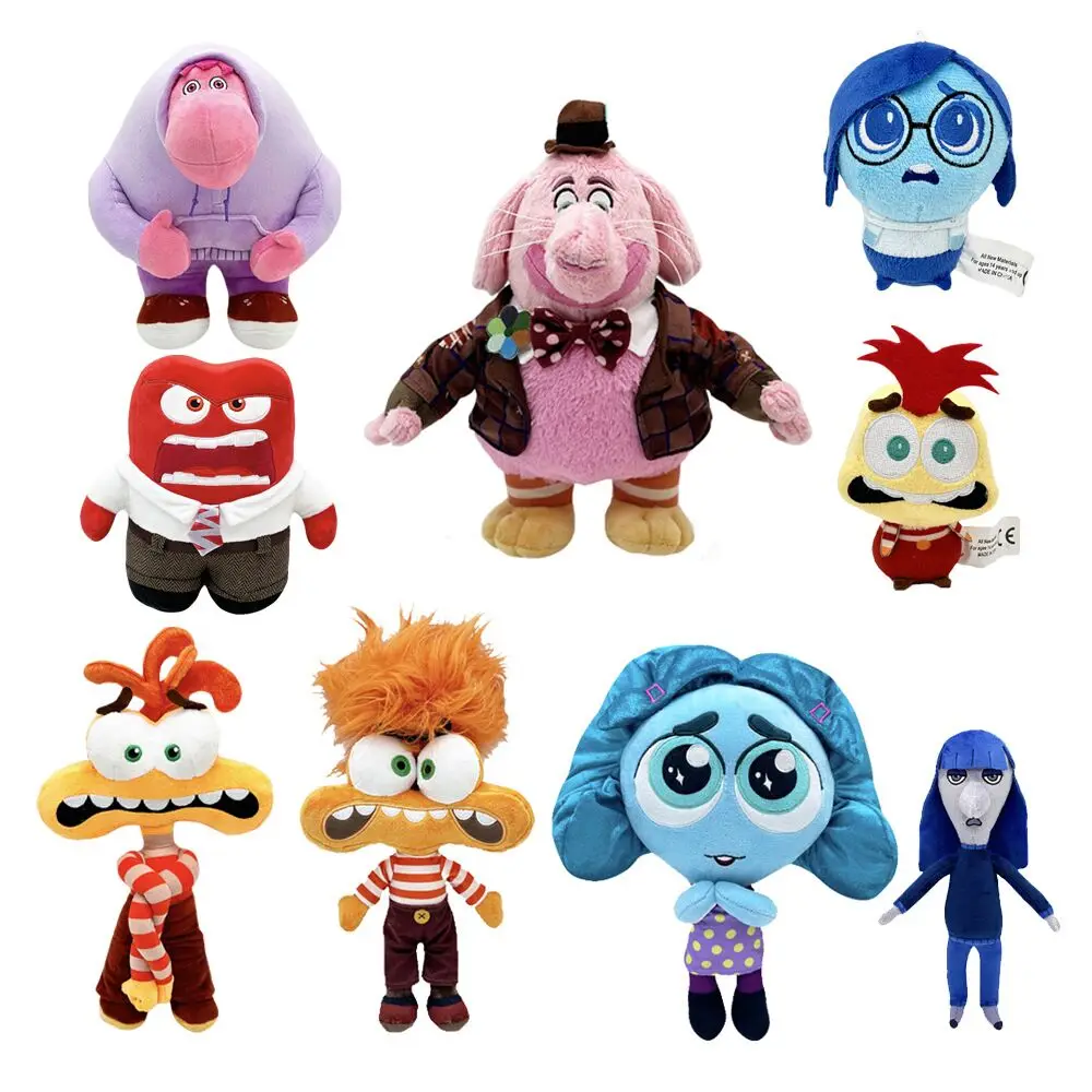 Inside Out 2 Anime Figure Plush Toys Ennui Anxiety Envy Embarrassment Doll Plush Inside Out Action Fiugre Doll Toy Kid Gift