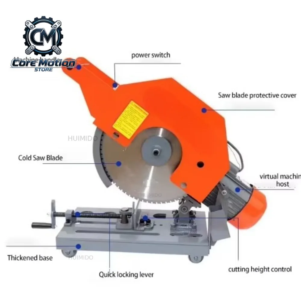 380V High Power Industrial Cold Cutting Saw Multifunctional 45 Degree Metal Cutting Machine For Rebar Round Steel Profile