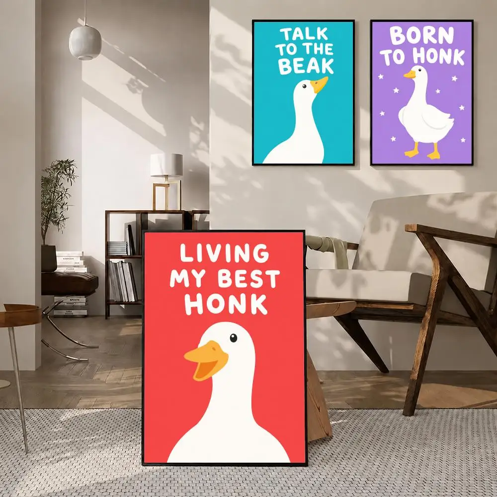 Art What The Duck Art Funny Poster High-definition  stickers, suitable for bedroom, living room, home decoration