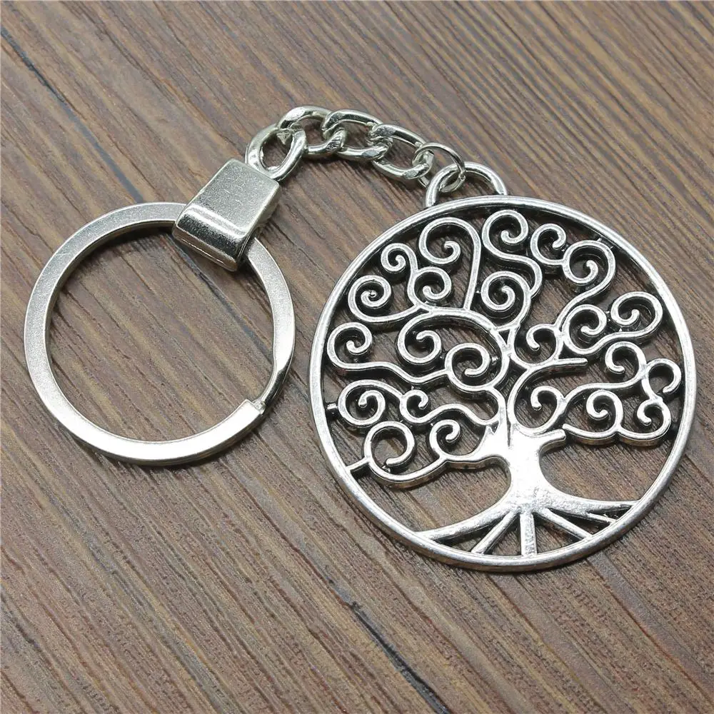 Tree Of Life Keychain Tree Life Pendant Key Chain Women Key Rings Men\'s Chain Car Keychain For Keys Supplies For Jewelry