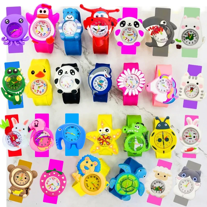 Dropshipping Cartoon Children Watches Clock Slap Wrist Bracelet Kids Electronic Digital Watch for Boys Girls Birthday Gift Toy