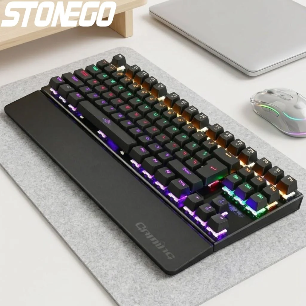 

Gaming Mechanical Keyboard USB Wired Anti-ghosting 26 Keys RGB Backlit Laptop PC Gamers Accessories