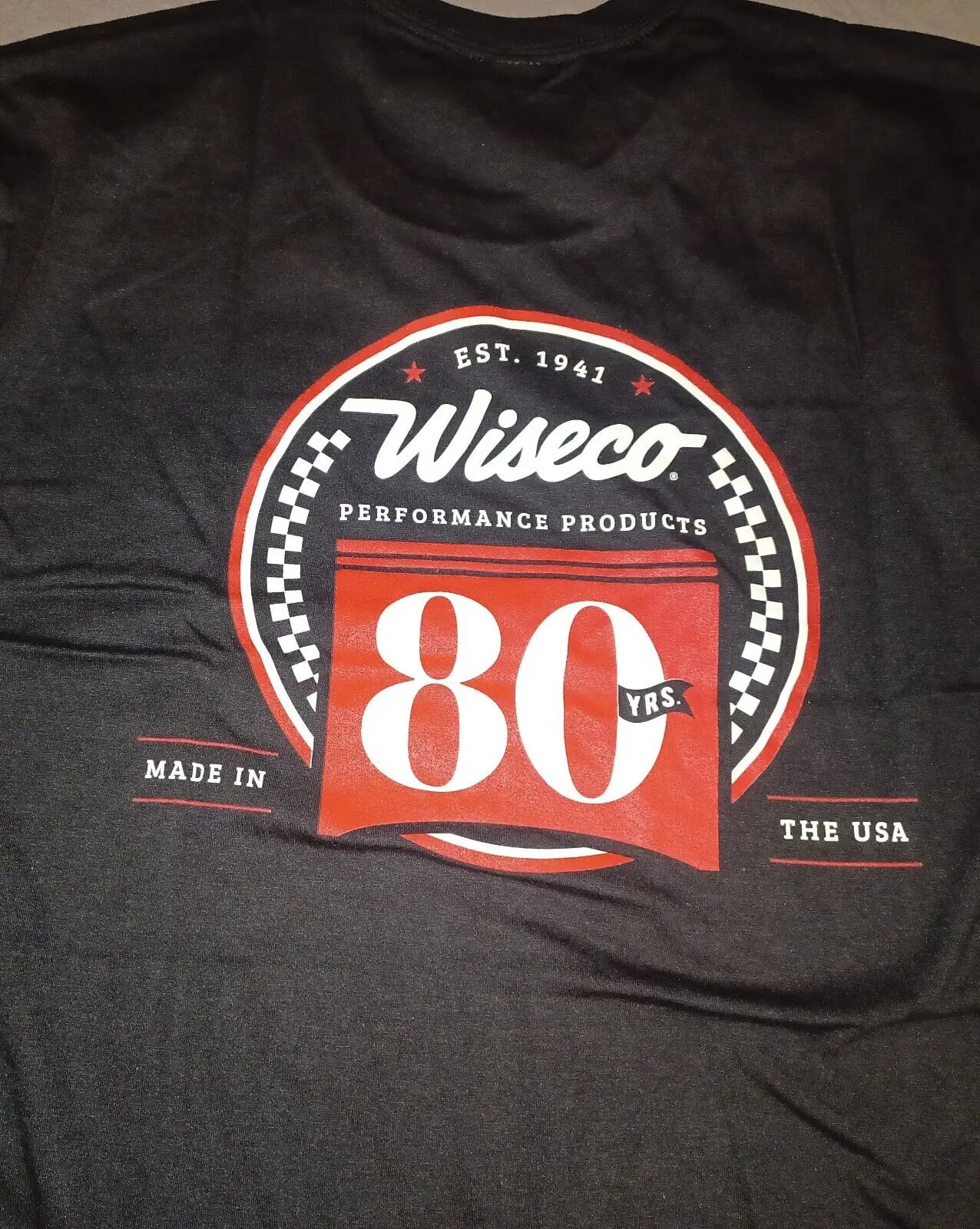 Wiseco Pistons 80th Anniversary Mens T Shirt Large