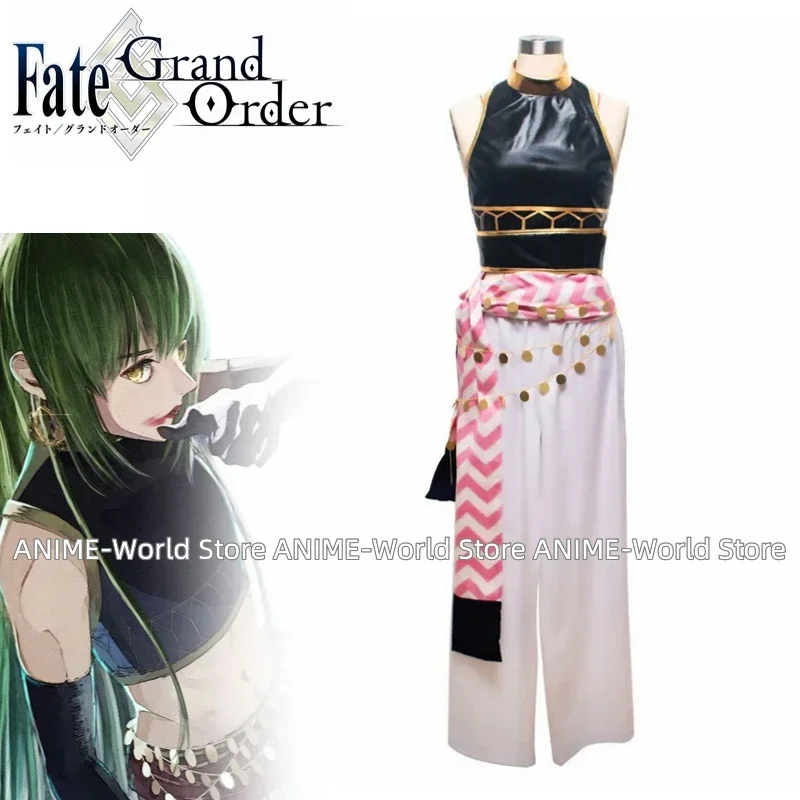 

Anime Fate Grand Order Absolute Demonic Front: Babylonia Lancer Enkidu Cosplay Costume With Waist Chain