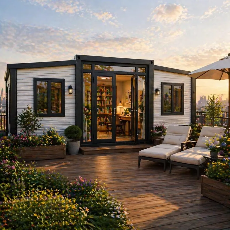 40 Foot Wood Color 72 Square Meters Expandable Container House with 3 Bedrooms and Toilet