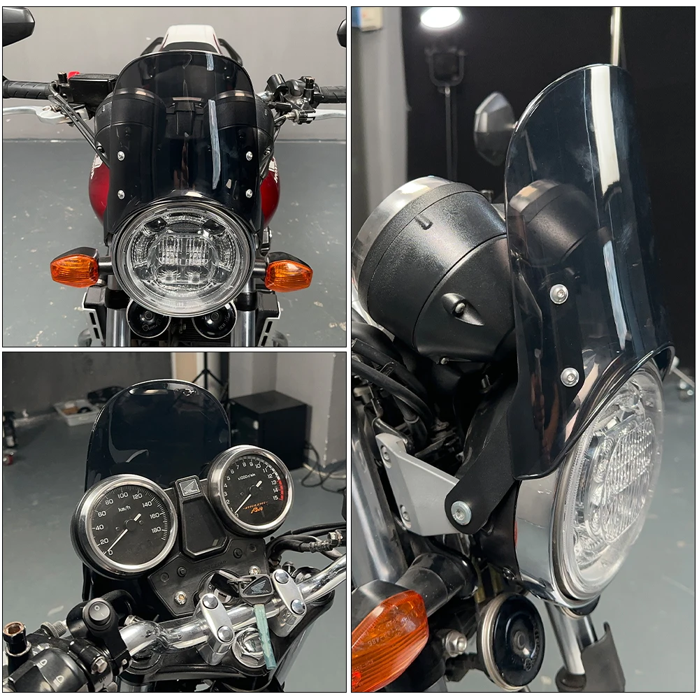 Motorcycle Windscreen For HONDA CB400SF CB400SB CB1300SF CB1300 SF CB400 Super Four Windshield Headlight Fairing Wind Deflector