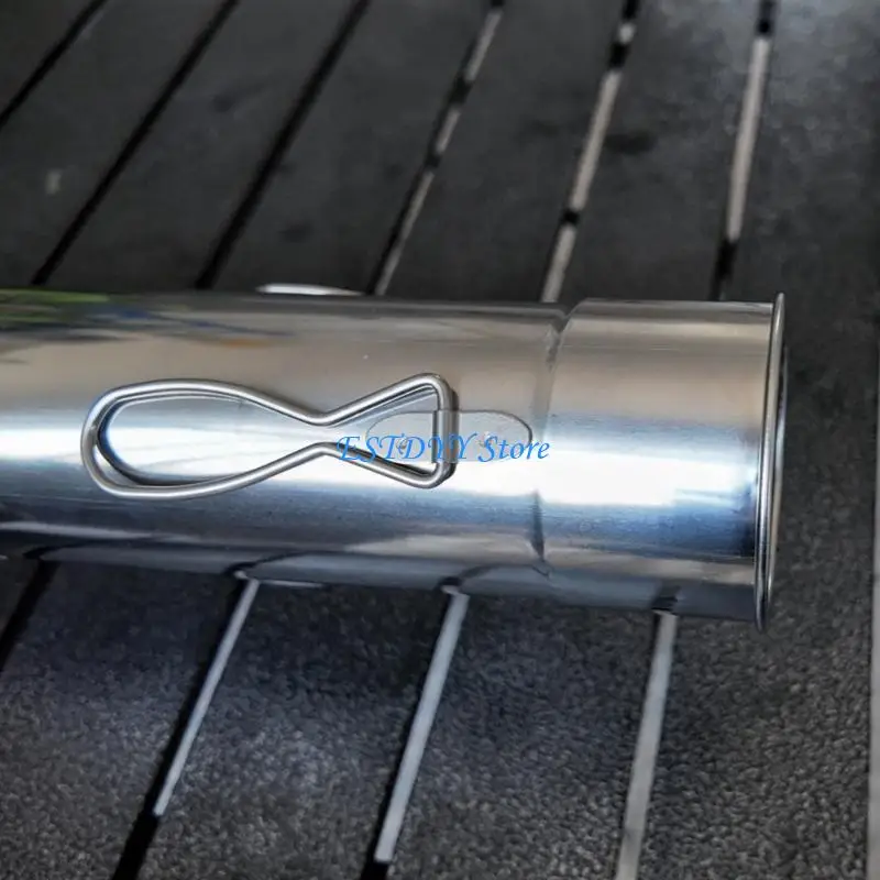 

G6DE Stainless Steel Outdoor Chimney Pipe 6cm for Camp Stove Heat Resistant