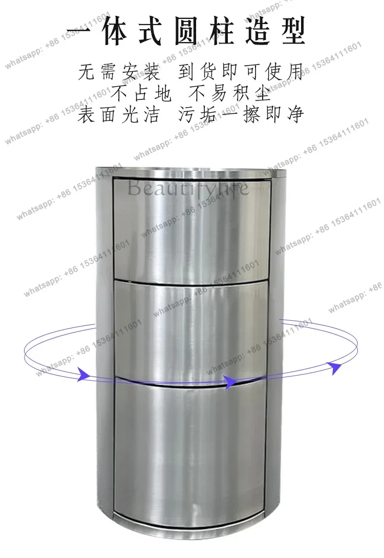 stainless steel tool cabinet hair salon special hair salon three-layer storage locker