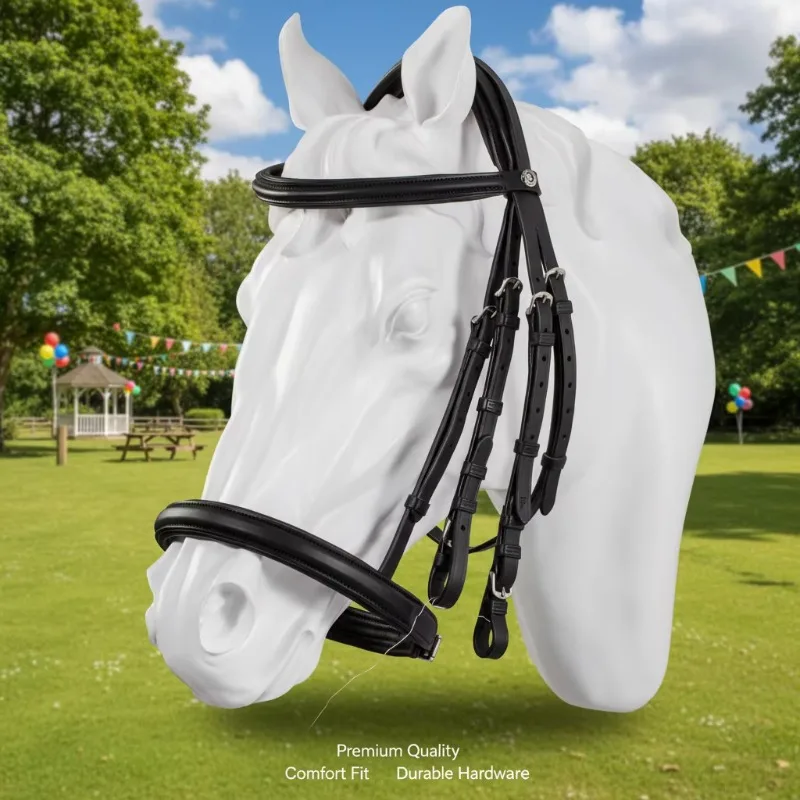 Professional double reins, adjustable, comfortable fit, precise control, suitable for training and competition