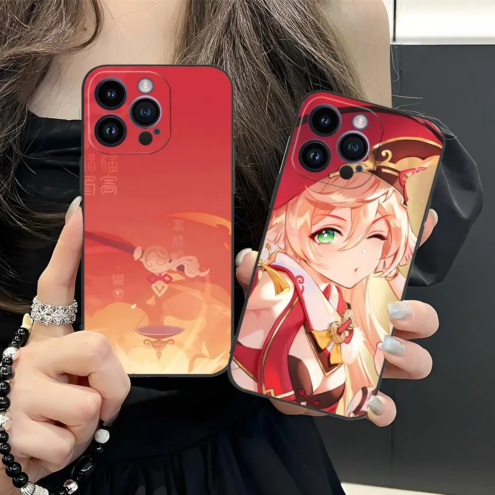 

Game GI Yanfei Matte TPU Mobile Phone Case for iPhone 17 16 15 14 13 12 11 X XR XS 8 7 Air Pro Max Plus Mini Colorful Cover