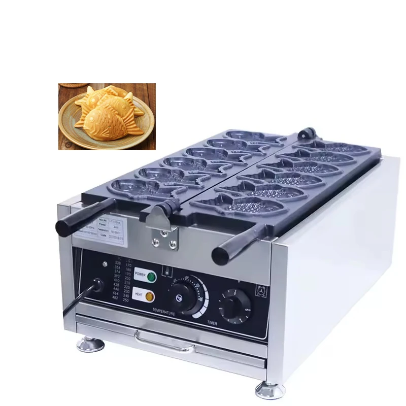 

【HOT】Factory Price Stainless Steel Commercial Waffle Stick Maker Taiyaki Machine Non Stick Taiyaki Machine Fish Waffle