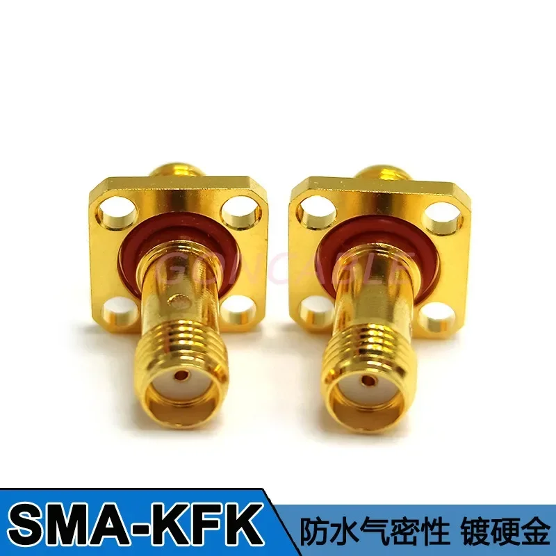 5pcs SMA-KFK double female four hole flange with waterproof ring and airtightness SMA female to female high-frequency 18G