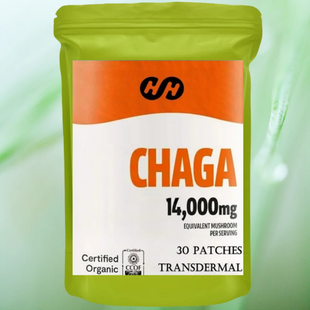 Chaga Mushrooms Transdermal Patches – Antioxidant Supply For Immune Support, Energy Boost 30 Patches