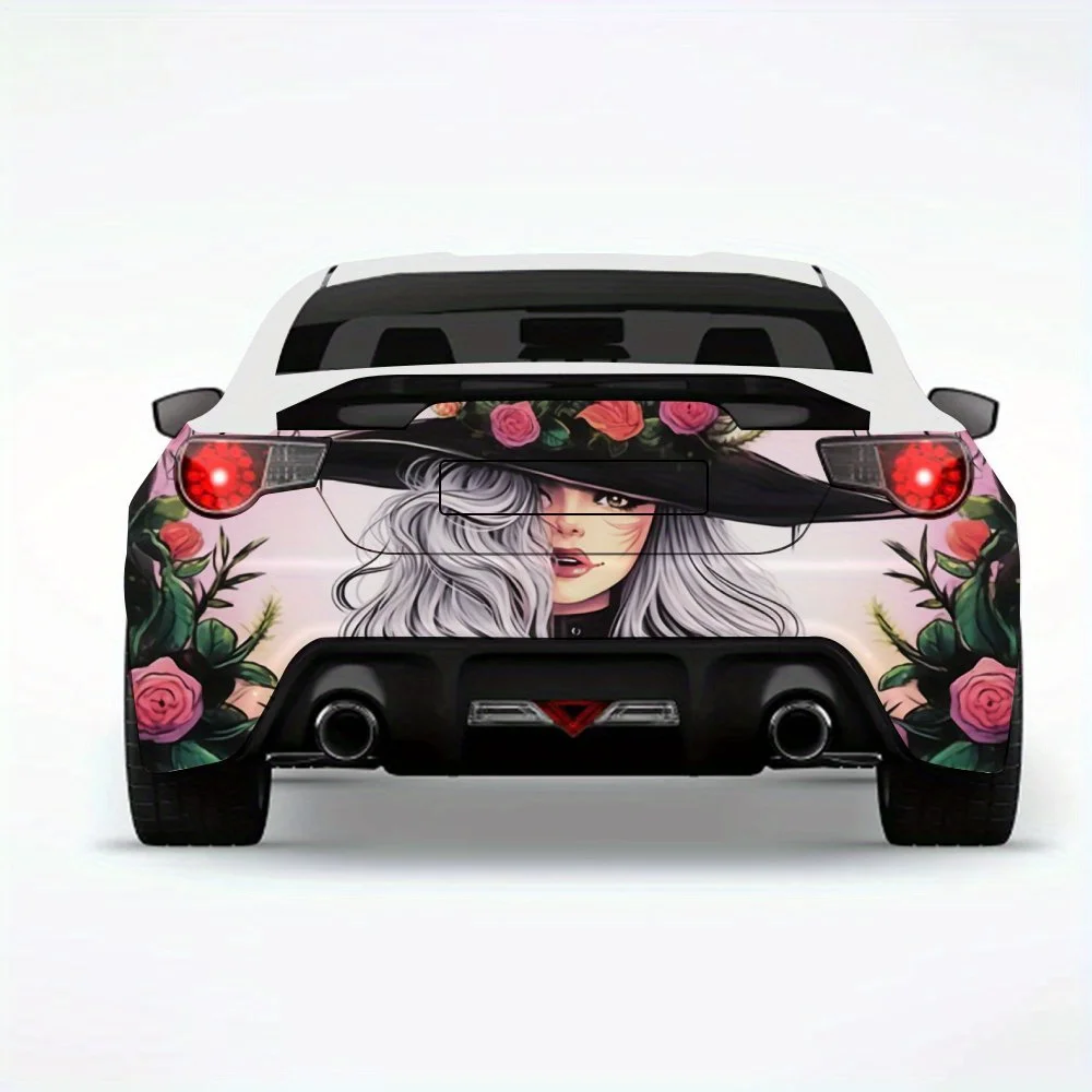 

The_Pink_Witch Автомобильная наклейка-виниловая наклейка на заднюю часть автомобиля, водонепроницаемые самоклеящиеся виниловые наклейки для хвоста и бампера автомобиля, украшения