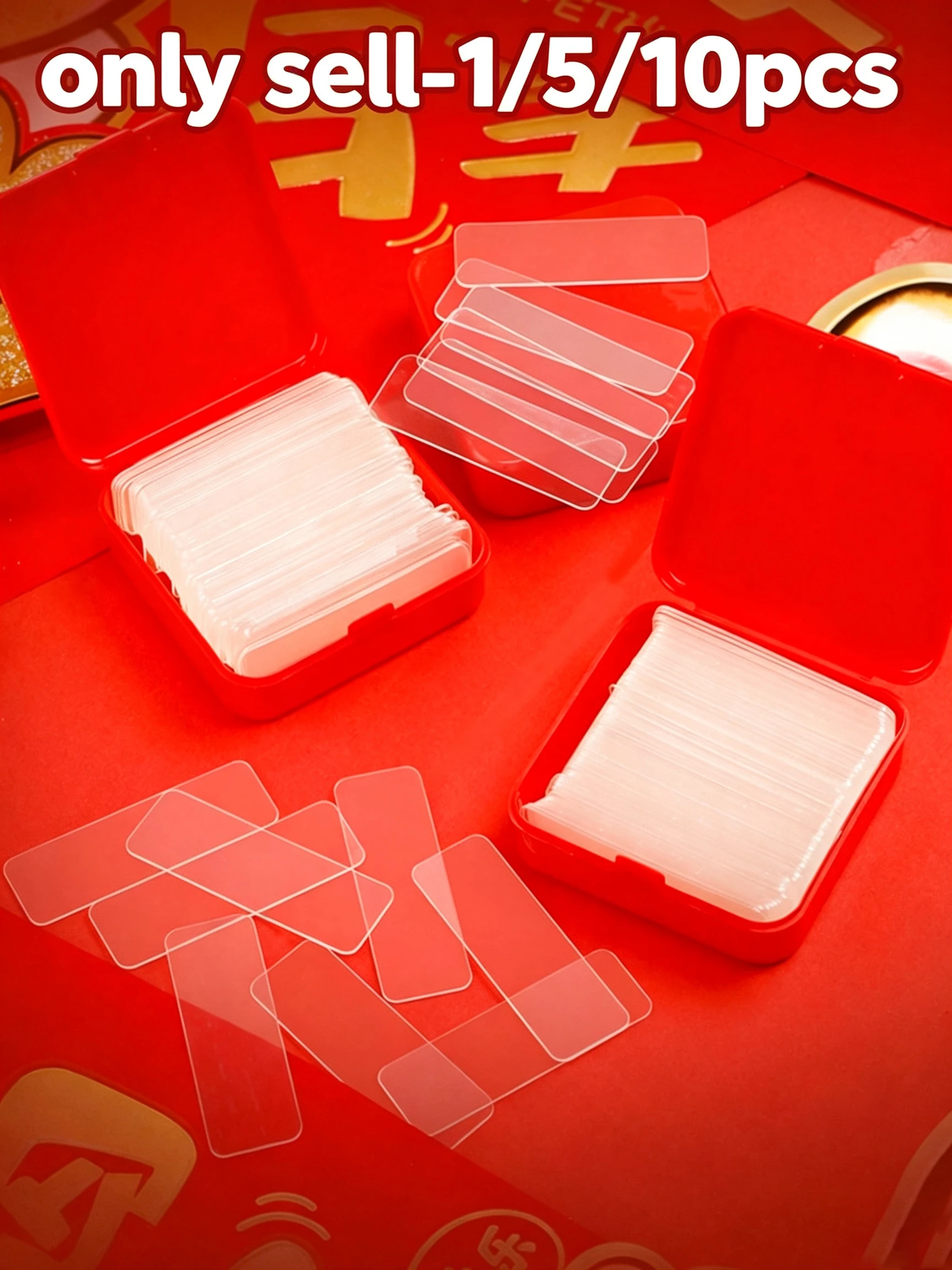1/5/10pcs Transparent Double-Sided Tape - Removable Traceless Adhesive High-Intensity Multifunctional Installation Tape