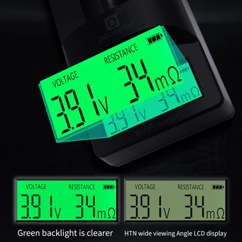 Resistance Tester with 4 Line Battery Internal Resistance Test Meter Voltmeter