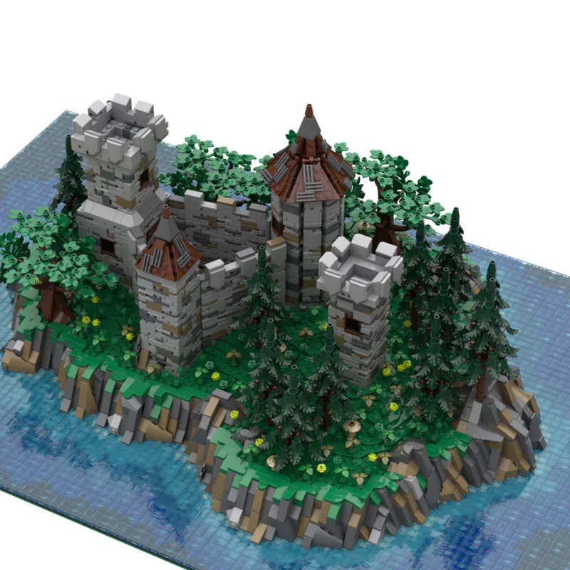 8248 pièces forteresse médiévale modèle Moc briques de construction château île modulaire bricolage ensembles bloc d'assemblage jouets cadeaux de noël pour les enfants