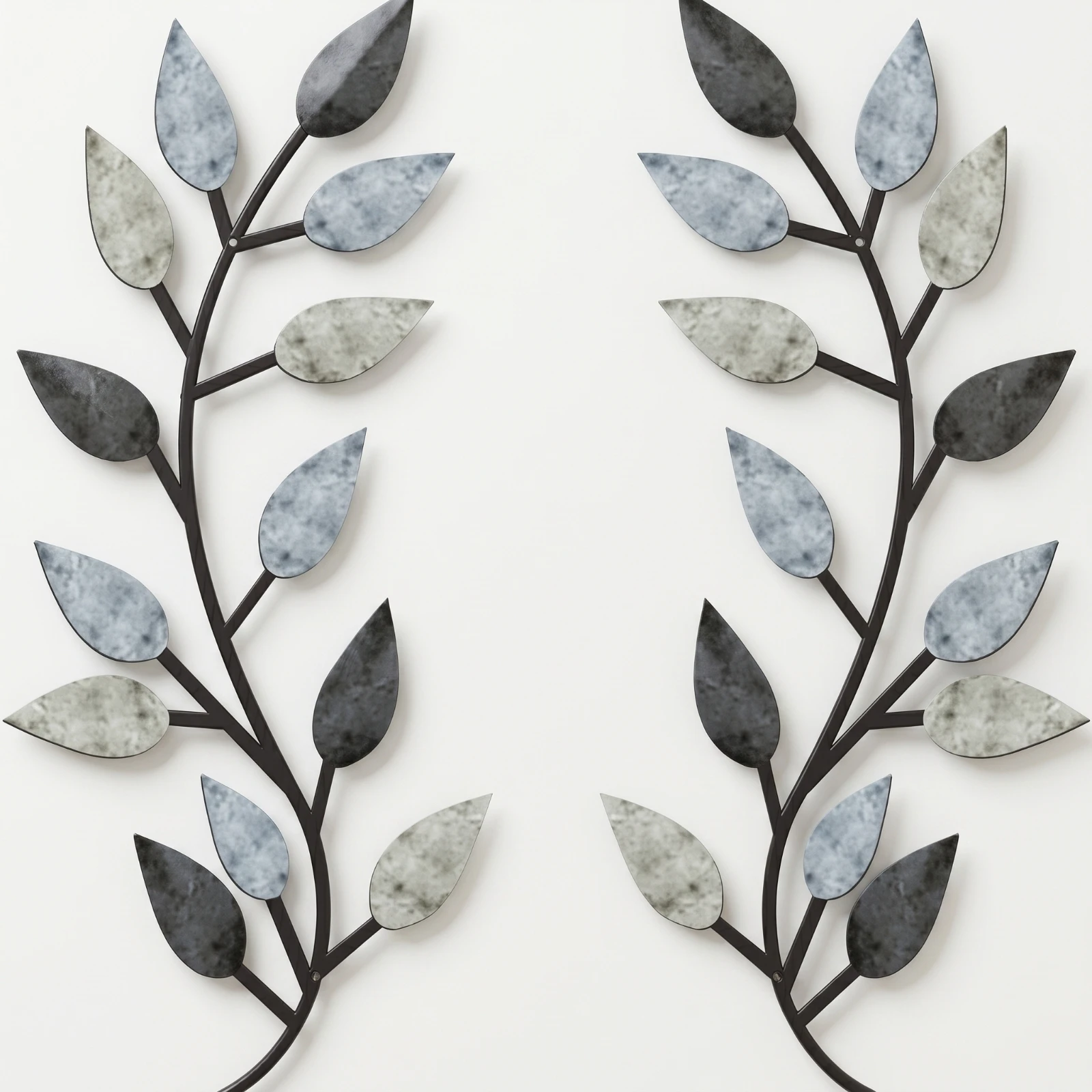 2 Pieces Metal Vine Branch Decorations Decorative Iron Leaf Wall Decor Metal Branch Wall Hangings Simple Stylish for Living Room