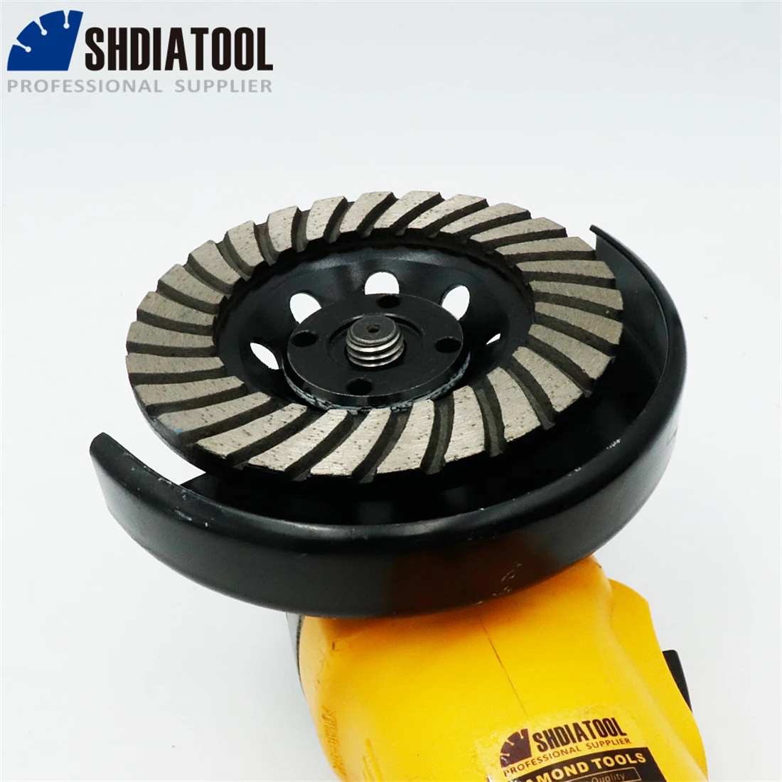 

SHDIATOOL 1Pc 4.5Inch Diamond Turbo Row Grinding Cup Wheel Dia115mm Grinding Disc For Concrete Marble Circular Polishing Plate