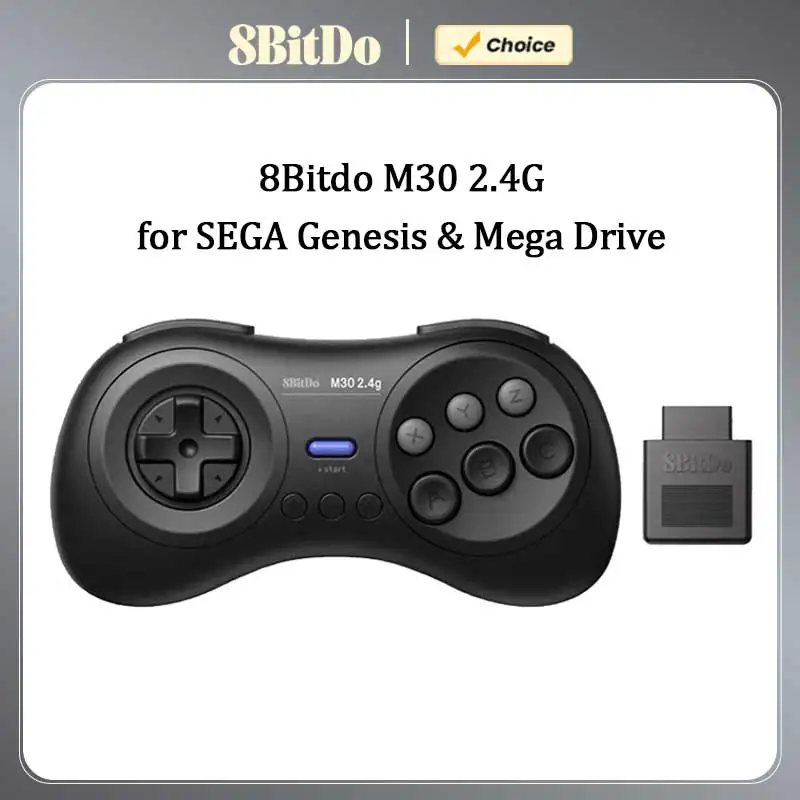 8BitDo M30 2.4G Wireless Gamepad Controller for the Original Sega Genesis and Sega Mega Drive - Sega Genesis Game Accessories