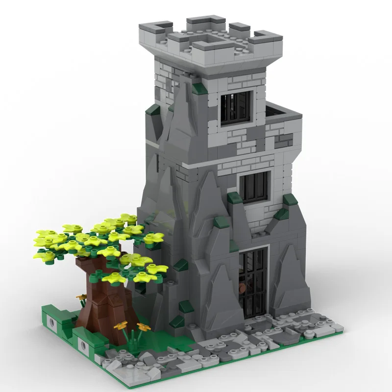 592 قطعة MOC قلعة القرون الوسطى نموذج بناء سحب قلعة السجن كتل العمارة لتقوم بها بنفسك تجميع الأطفال الطوب اللعب الهدايا