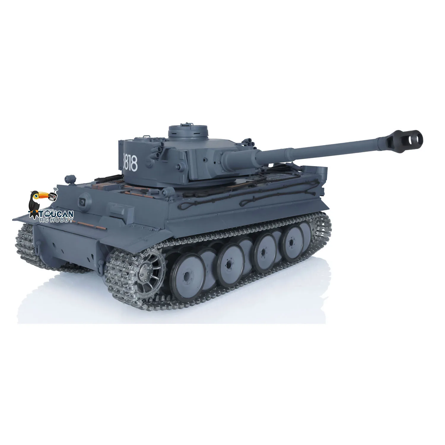 Heng Long 1/16 7.0 Upgrade Tiger I RC Tank FPV 3818 W/ 360° Turret Barrel Recoil Vehicle Cars Remote Control Panzer for Adults - view 4