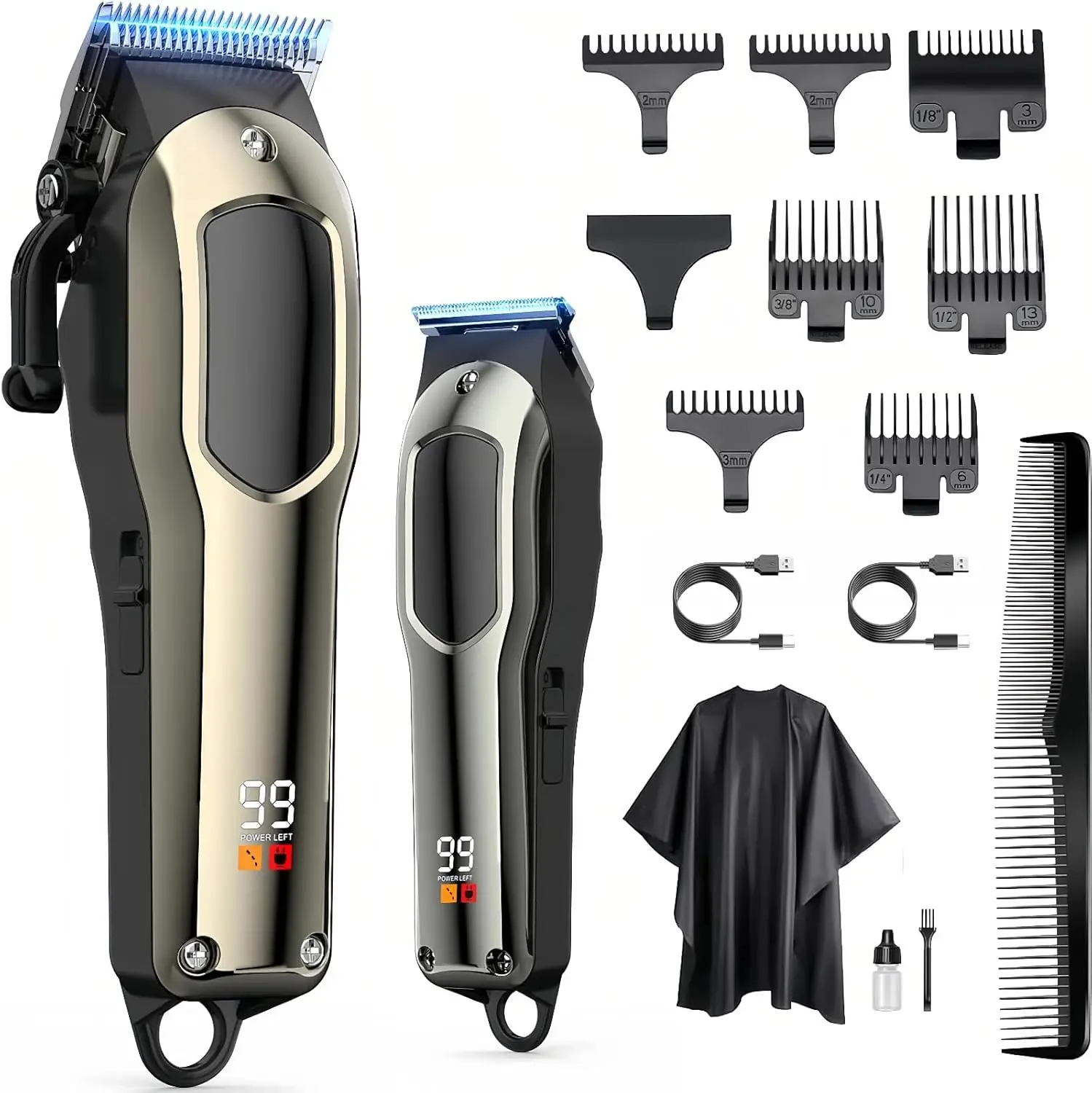2026 New Upgrade Professional Hair Clippers Beard Trimmer For Men-Cordless Hair Clippers Barber Clippers Trimmer Set, Rechargeab
