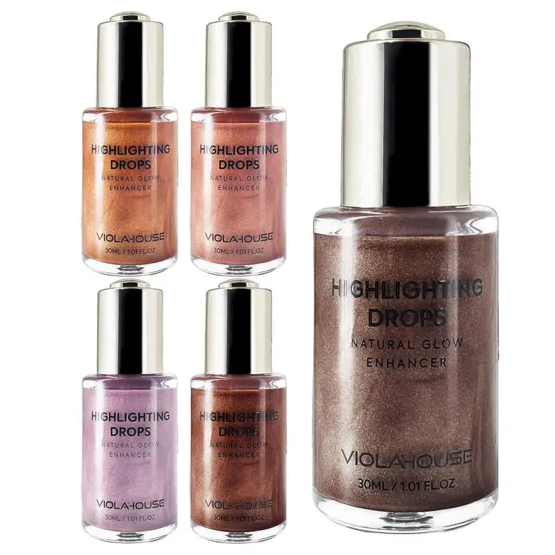 Gocce illuminanti per il viso contorno liquido a lunga durata Shimmer Skin Tone Glow Drops Highlight Luminizer per le braccia del petto del corpo