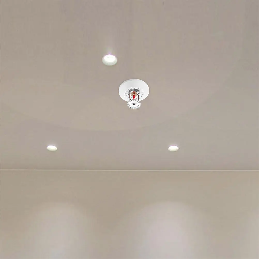 8Pcs Fire Sprinkler Decorative Cover Plate Universal Plastic Trim Ring Ceiling Head Protection Replacement Fire Safety Plate