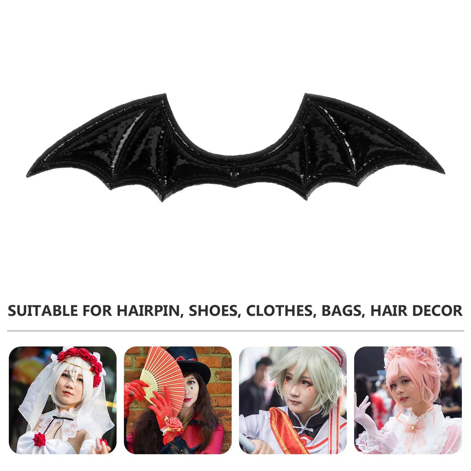 

10Pcs Bat Wing Decor DIY Hair Accessories Creative Halloween Costume Headdress for Gifts DIY Hair Accessories Clothes Supplies