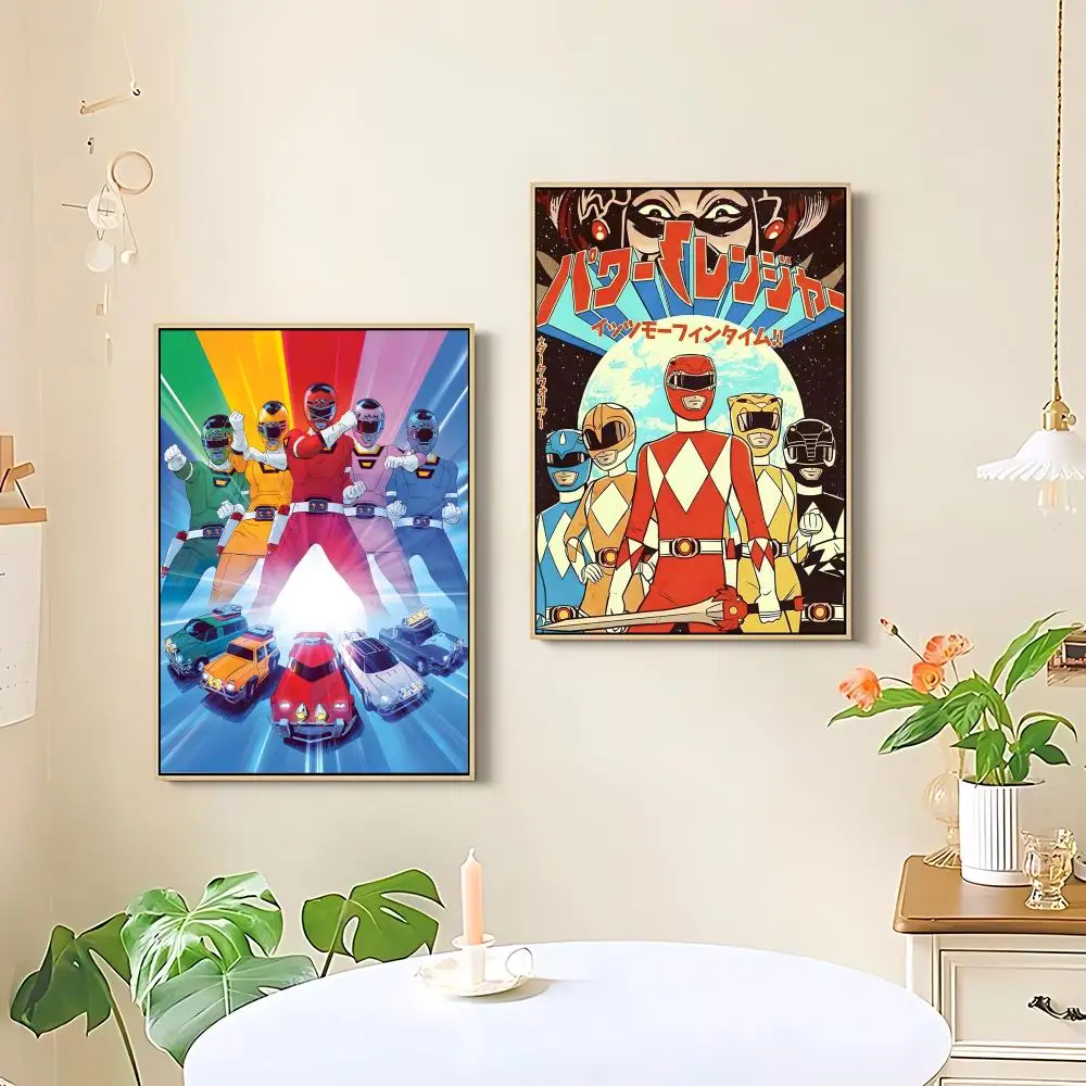 Mighty Morphin Power Rangers Poster HD art sticky wall waterproof home living room bedroom bar aesthetic decoration