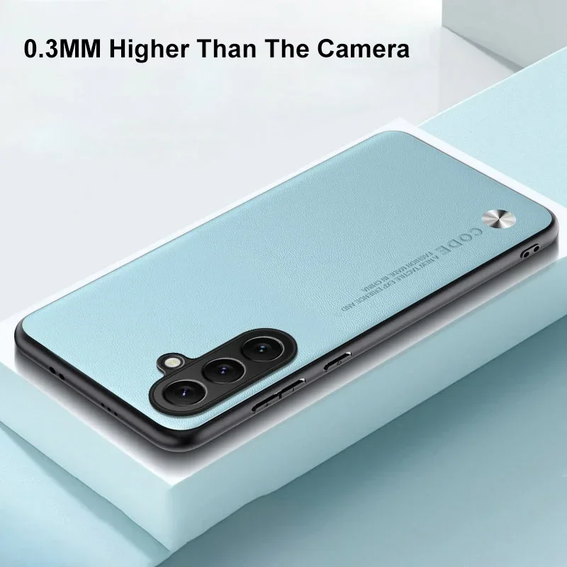 Funda trasera de cuero PU para Samsung Galaxy S24 Ultra FE S24FE S24 + S24 Plus