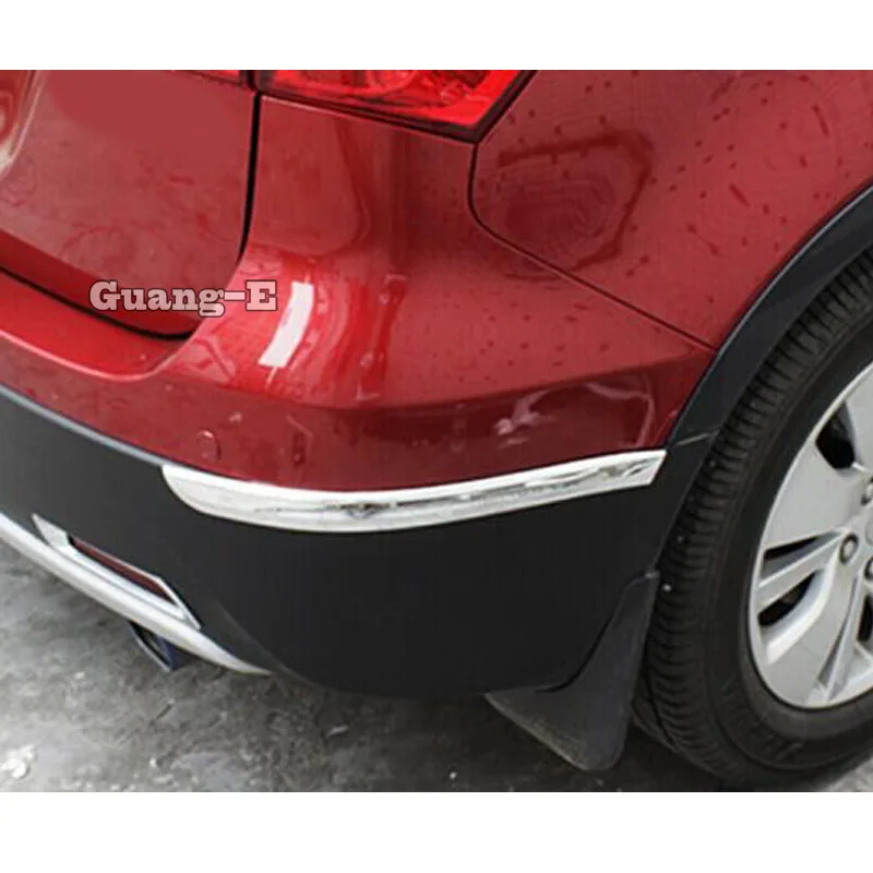 For Suzuki S-Cross SCross SX4 2017 2018 2019 2020 2021 Car Rear Back Bumper Corner Protection Strips Guard Cover Trim Frame 2PCs