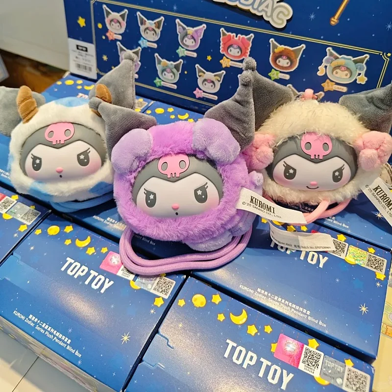 

Подлинная Sanrio Kuromi The Zodiac Series, виниловая плюшевая слепая коробка, экшн-фигурка, милый кулон, декор, сюрприз, подарок на день рождения, игрушка