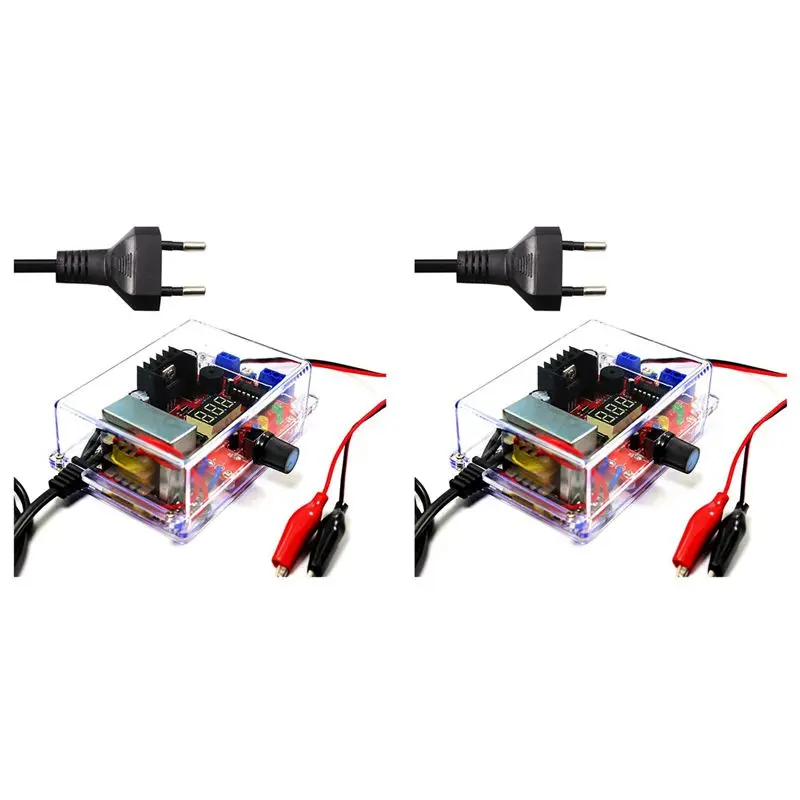 BHTS-2X LM317 Adjustable Voltage Regulator DIY Kit 220V To 1.25V-12.5V Step-Down Power Supply Module Electronic Kits EU Plug