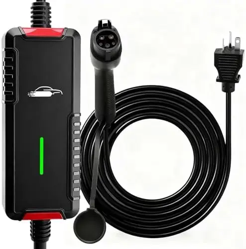 

Портативное зарядное устройство для электромобилей, уровни 1 и 2, кабель 20 футов (16А), NEMA 6-20, 110-240В, быстрая домашняя зарядка для электромобилей J1772