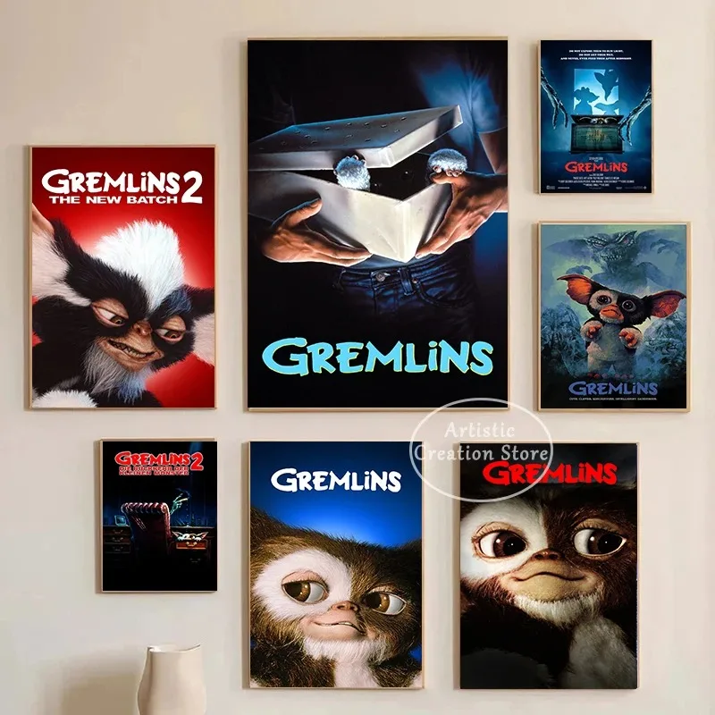 Classic Movie Gremlins Poster Art Canvas Painting Pictures and HD Prints Pictures for Modern Bar Cinema Bedroom Wall Home Decor