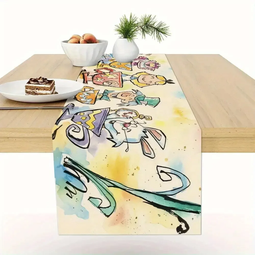 VIKAMA Alice in Wonderland Table Runner Cartoon Children's B