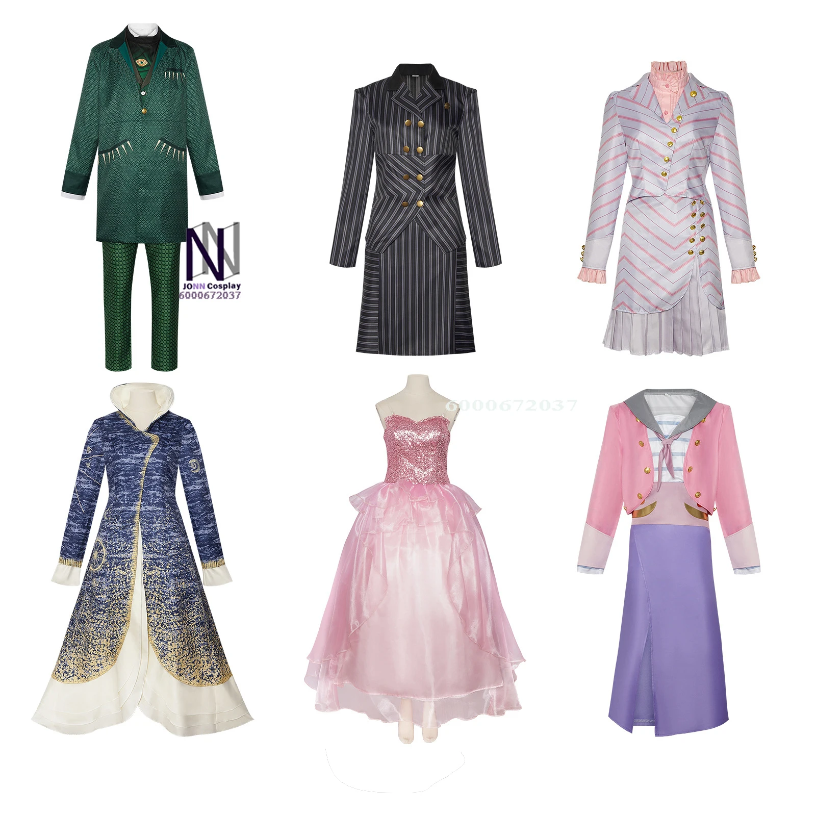 

Magic Witch Glinda Cosplay Costume - Pink Striped Suit for Halloween & Stage Performances